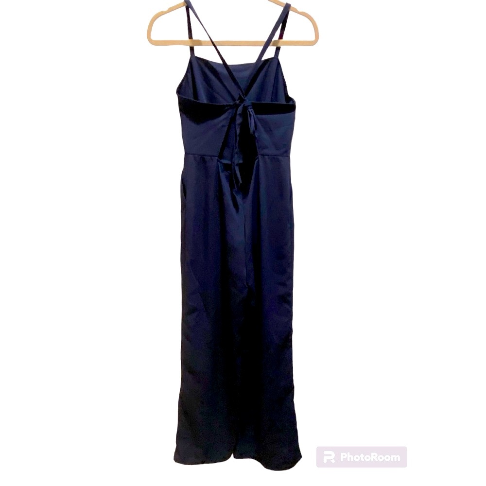 Women’s Dressy Navy Sleeveless Jumpsuit - Picture 2 of 12